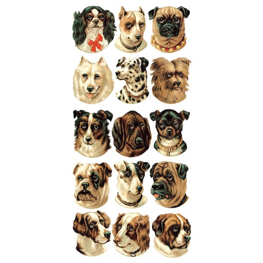 1 Sheet of Stickers Mixed Puppy Dogs